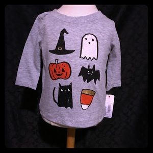 Halloween 3-6 months long sleeve gray T-shirt
